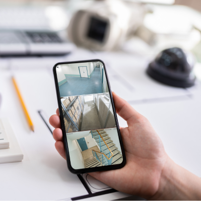 Long Island security camera feed on cell phone